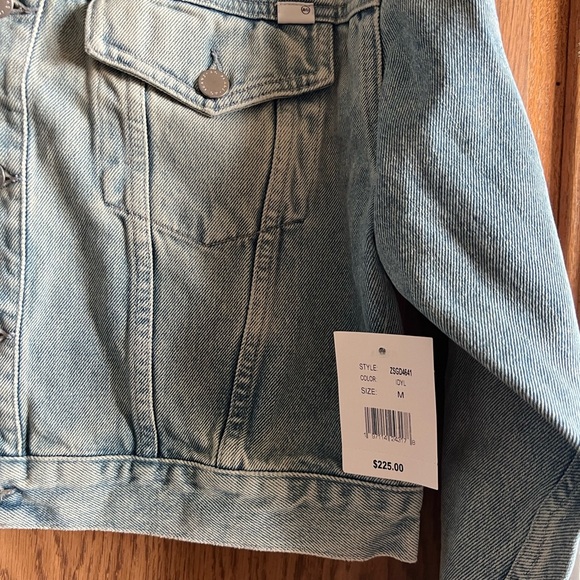 AG Adriano Goldschmied Cropped Denim Jacket NWT - Picture 3 of 5